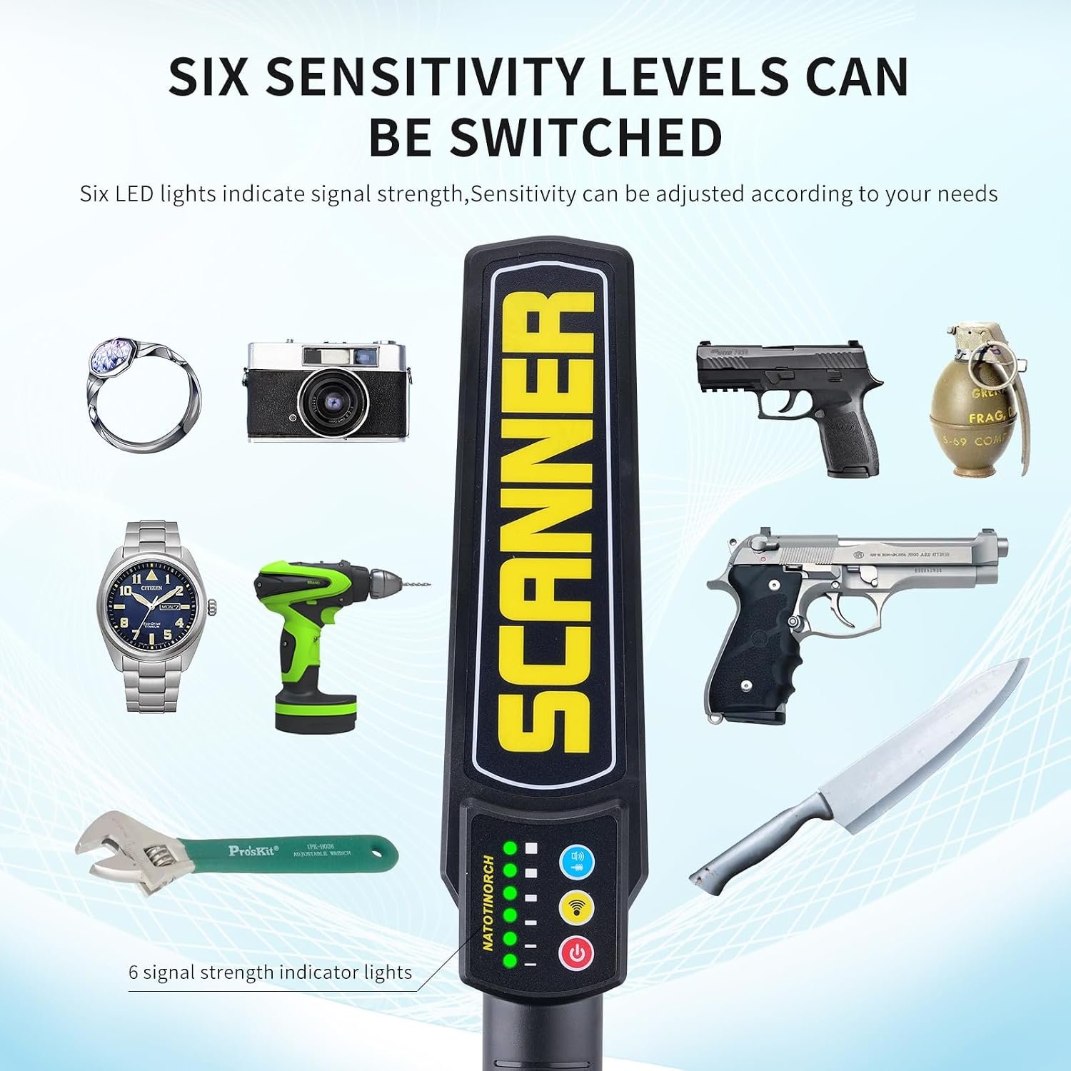 Metal Detector Wand Rechargeable,Detects All Metals for Security Inspection - Image 4