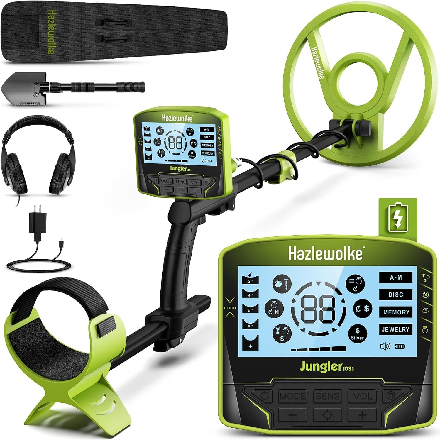 Metal Detector for Adults, Rechargeable Battery for 20H Typical Use, 5 Professional Mode with Higher Accuracy 10” Waterproof Coil for Gold Detecting - Image 1