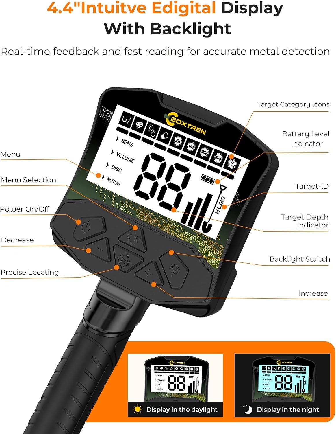 Metal Detector for Adults, Professional with High Accuracy 12" IP68 DD Coil - Image 4