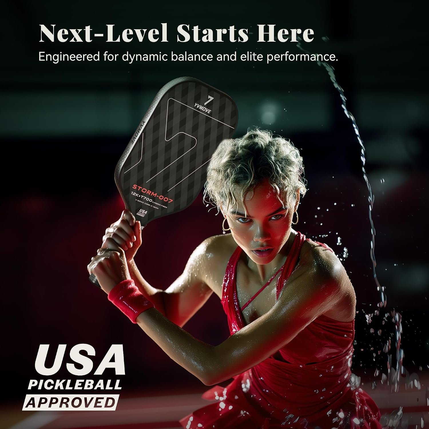 YVmove 16mm Kevlar T700 Carbon Fiber Pickleball Paddle, USAPA Approved - Image 8