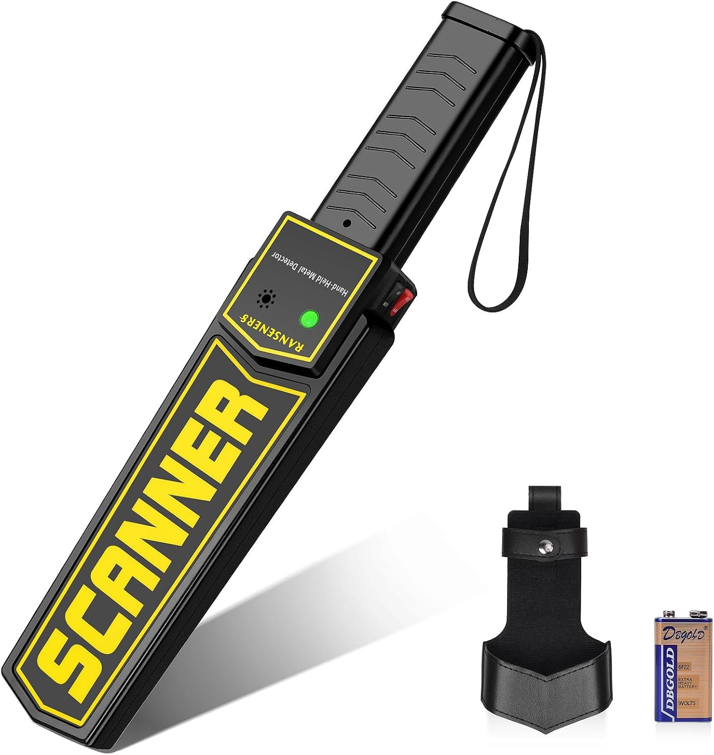 RANSENERS Handheld Metal Detector Wand,Security Wand,Portable Adjustable Sound & Vibration Alerts, Detect All Metal Products (Include Battery) - Image 1