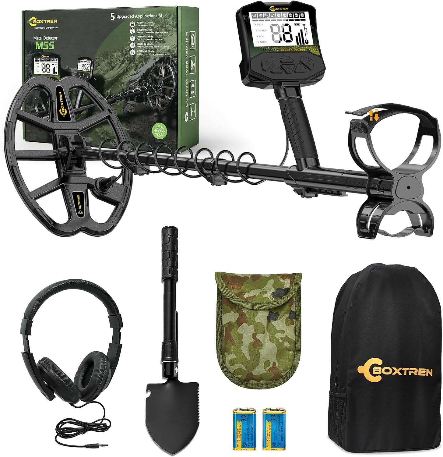 Metal Detector for Adults, Professional with High Accuracy 12" IP68 DD Coil - Image 1