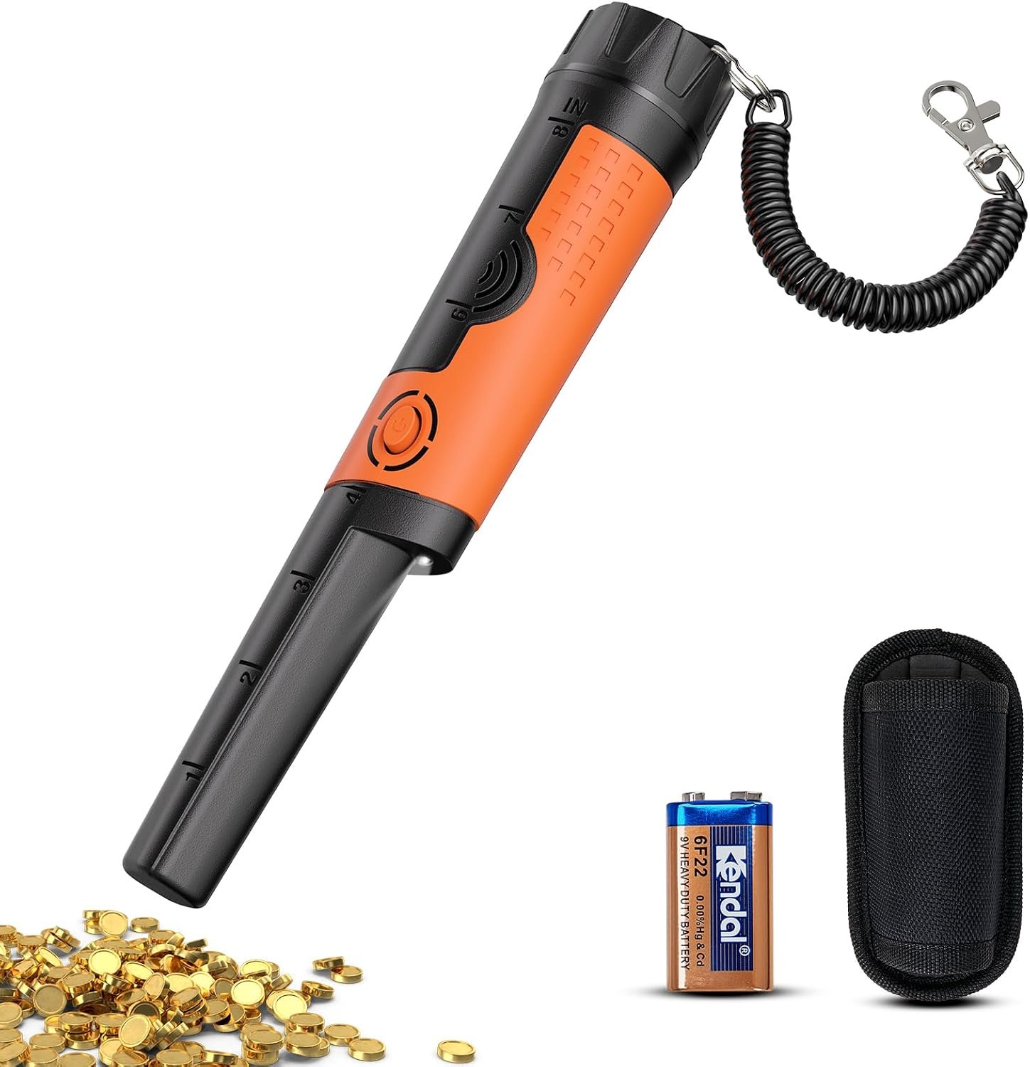SUNPOW Metal Detector Pinpointer for Adults & Kids - Waterproof Handheld Pin Pointer Wand - High Sensitivity 360° Detection - Easy to Use 2 Alert Modes - Treasure Pinpointing Finder Probe - OTMD12 - Image 1