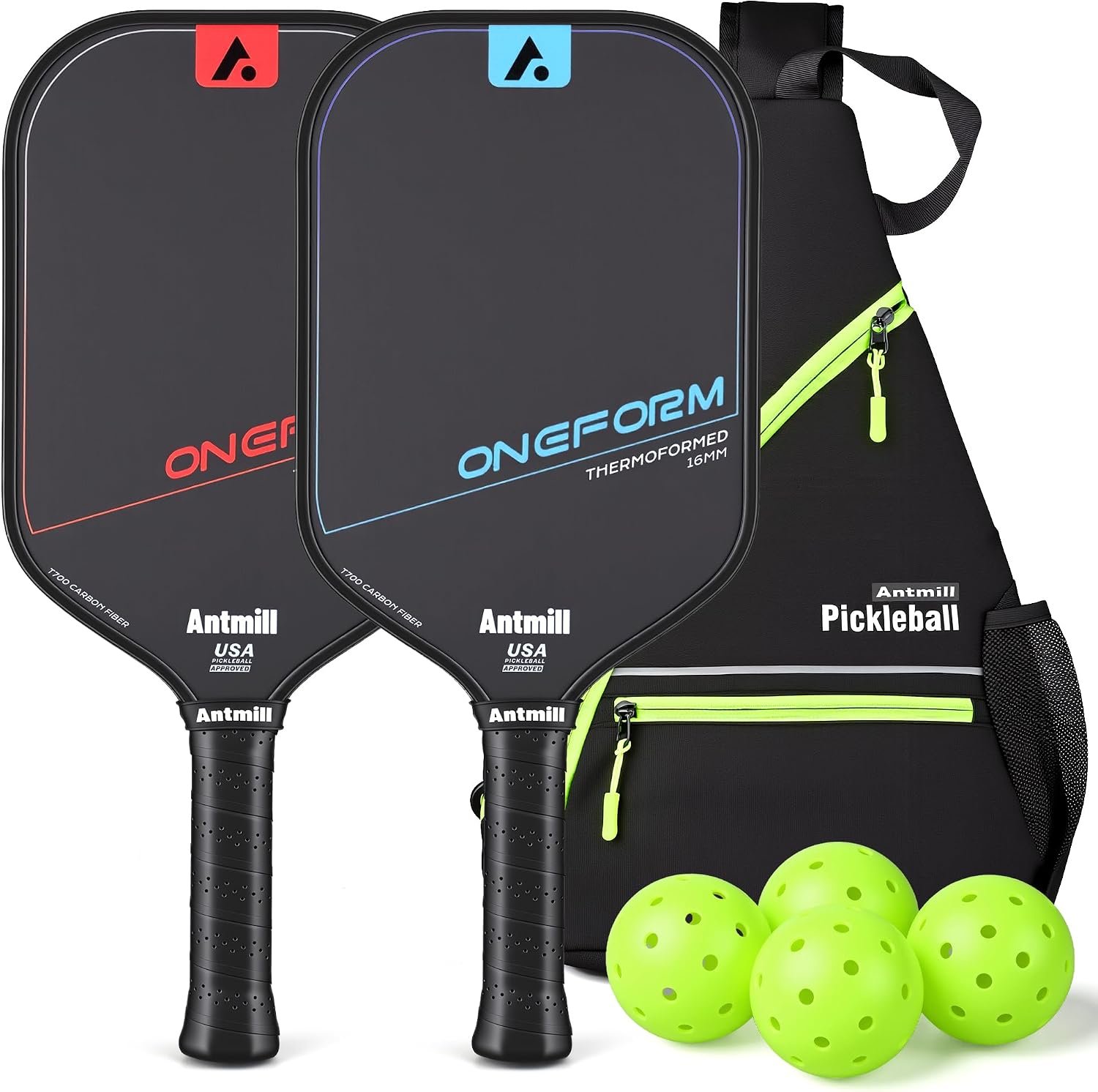 Pickleball Paddles Set of 2 – Thermoformed T700 Carbon Fiber Paddle Set, USAPA Approved - Image 1