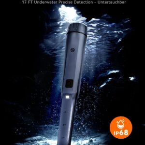 SUNPOW Metal Detector Pinpointer Rechargeable – 800mAh Battery for 15H Use – IP68 Fully Waterproof Handheld Wand – 360° Side-Scan Probe – Treasure Hunting Accessory for Adults & Kids – NXGD02 - Image 4