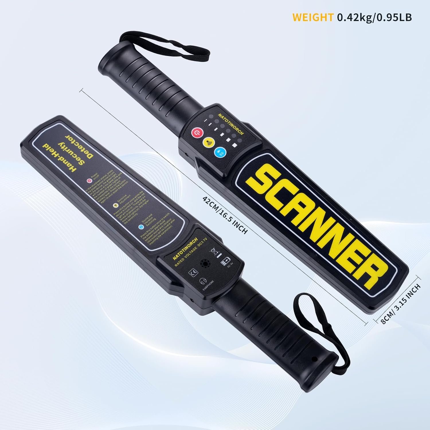 Metal Detector Wand Rechargeable,Detects All Metals for Security Inspection - Image 2
