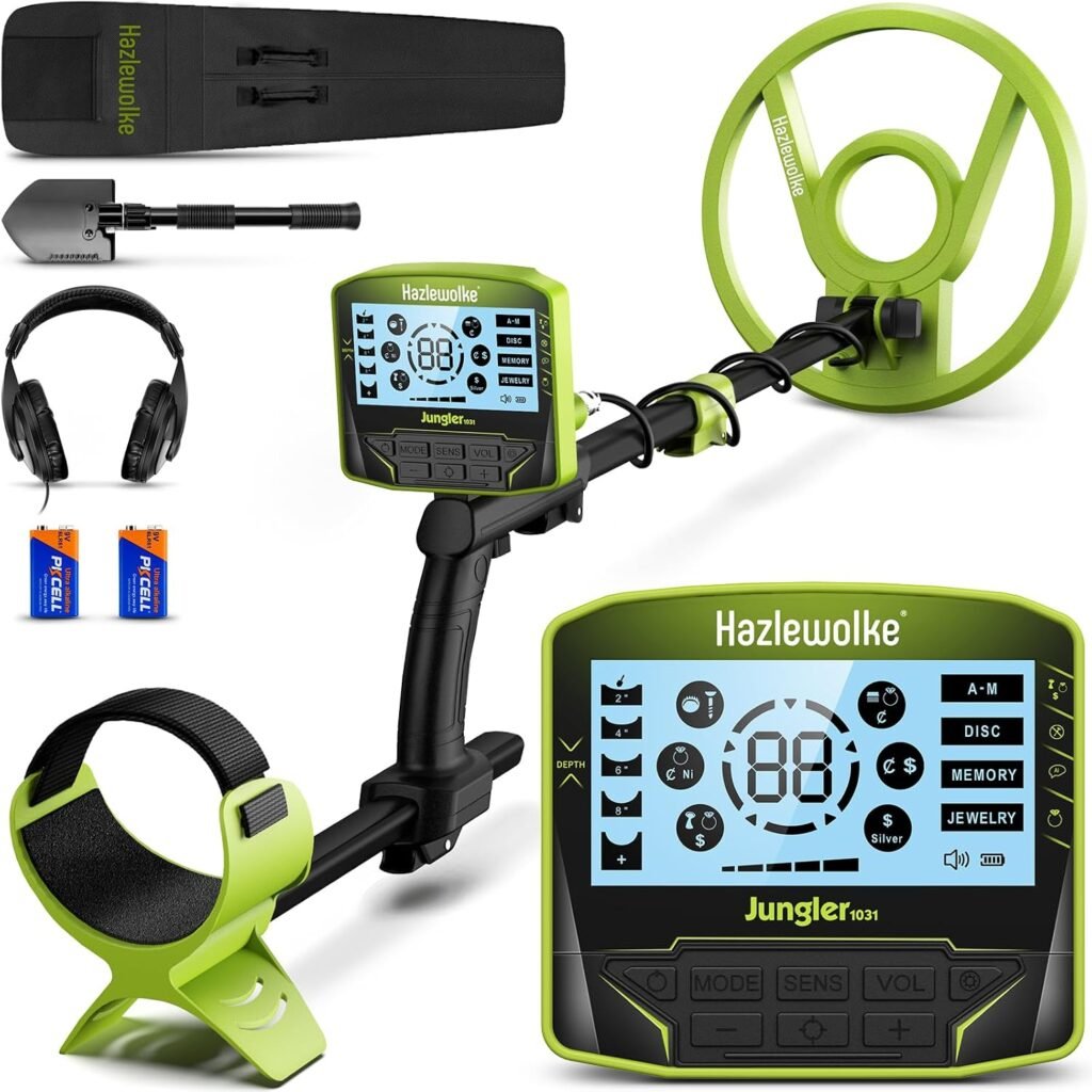 Metal Detector for Adults, Rechargeable Battery for 20H Typical Use, 5 Professional Mode with Higher Accuracy 10” Waterproof Coil for Gold Detecting