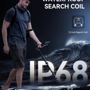 SUNPOW Professional Metal Detector for Adults - Pinpoint Accurate & Easy to Use - 12" Waterproof Coil, 2X Backlit LCDs, DSP Chip, 5 Modes - Adjustable (19"-59") for Beach, Field, Garden - Image 5