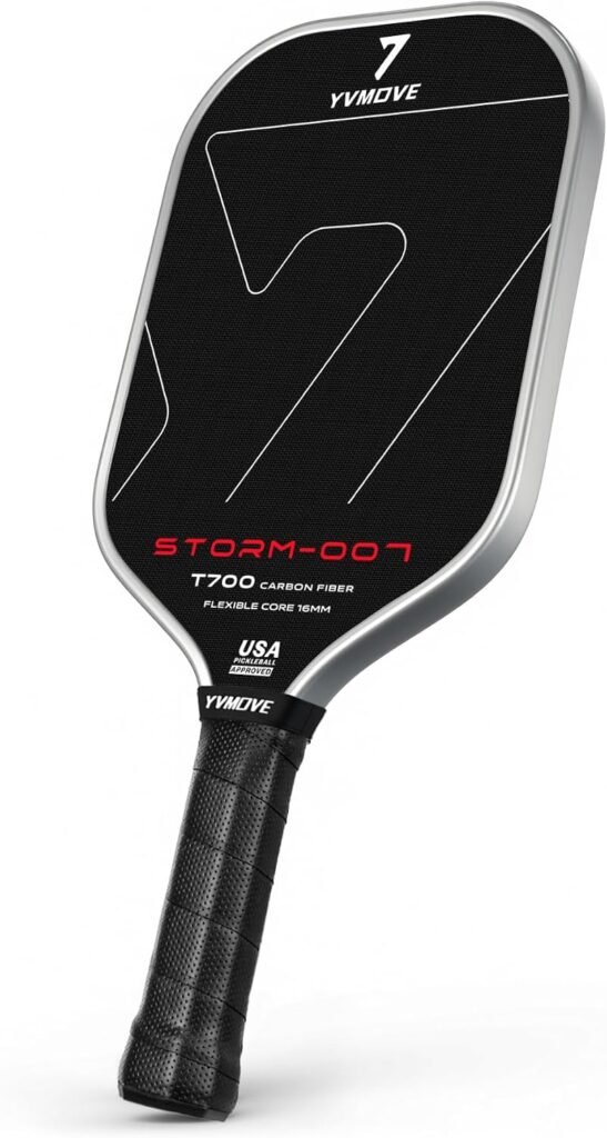 YVmove 16mm Kevlar T700 Carbon Fiber Pickleball Paddle, USAPA Approved