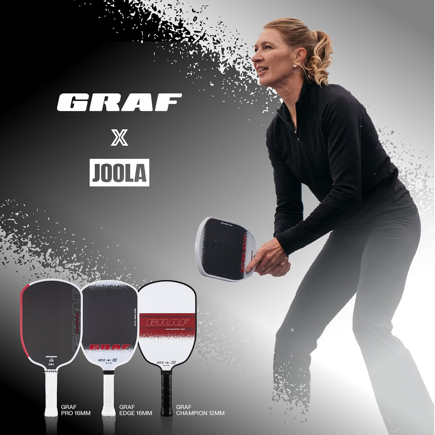 JOOLA GRAF Pro IV 16mm Pickleball Paddle w/Extended Sweet Spot - Carbon Fiber Surface Increases Spin & Control - SK Film for Power & Larger Sweet spot - UPA-A Certified - USAP Approved - NFC Chip - Image 7