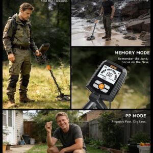 SUNPOW Metal Detector for Adults & Kids – Easy to Use & Assemble, Lightweight & Fun for Family Activities – Waterproof 8" Coil, 4 Modes, Bigger LCD – Great Value Metal Detector Kit, MD13 - Image 5