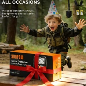 SUNPOW Metal Detector for Adults & Kids – Easy to Use & Assemble, Lightweight & Fun for Family Activities – Waterproof 8" Coil, 4 Modes, Bigger LCD – Great Value Metal Detector Kit, MD13 - Image 7