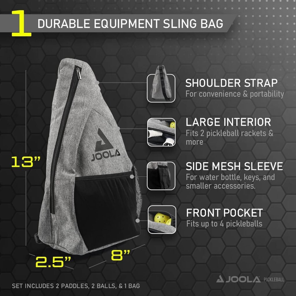 JOOLA Pickleball Paddles & Sets - Includes 2 Rackets, 2–4 Balls, and Storage Carry Bag - USAP Approved