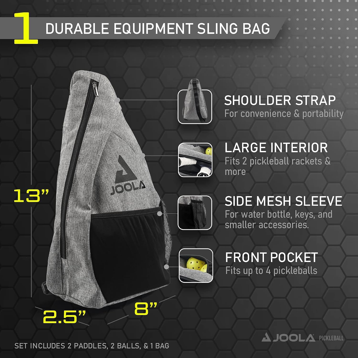 JOOLA Pickleball Paddles & Sets - Includes 2 Rackets, 2–4 Balls, and Storage Carry Bag - USAP Approved - Image 3