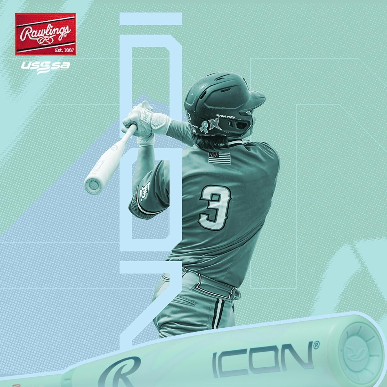 Rawlings | 2026 | ICON Baseball Bat | USSSA | -5/-8/-10 | 2 Pc. Composite - Image 2