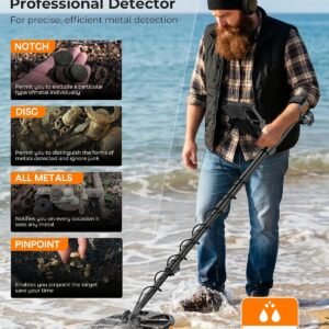 Metal Detector for Adults, Professional with High Accuracy 12" IP68 DD Coil - Image 6