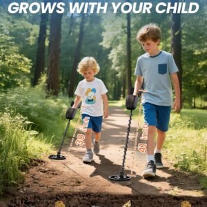 Metal Detector for Kids, Easy to use, Fun LCD Display, Lightweight & Adjustable Kids Metal Detector, 8" Waterproof Coil, Beach/Backyard Hunting, Gifts for Kids Ages 8-12 (Rechargeable Kit) - Image 6