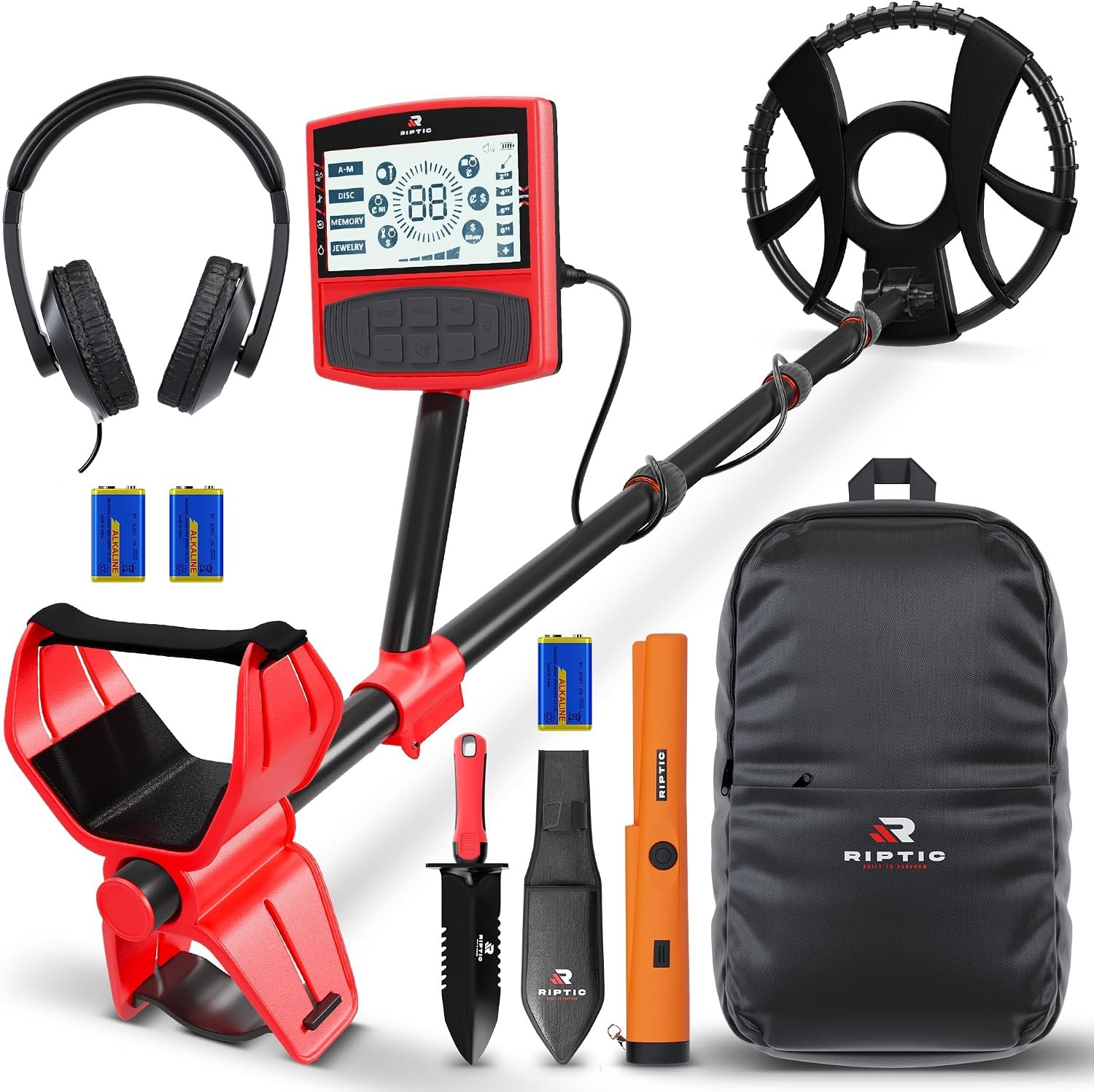 Metal Detector for Adults with Pin Pointer - Waterproof Metal Detector, Pinpointer with 5 Modes, Headphones, Bag, Dagger,Adults Professional, Beach, ip68 Coil,Gold Detector - Image 1