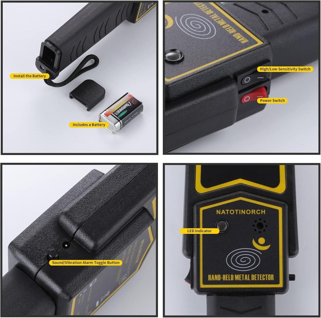 Handheld Metal Detector Wand,Security Scanner for Knives, Weapons,Metals