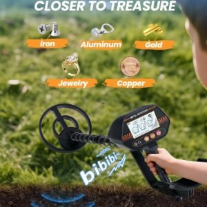 Metal Detector for Kids, Easy to use, Fun LCD Display, Lightweight & Adjustable Kids Metal Detector, 8" Waterproof Coil, Beach/Backyard Hunting, Gifts for Kids Ages 8-12 (Rechargeable Kit) - Image 3