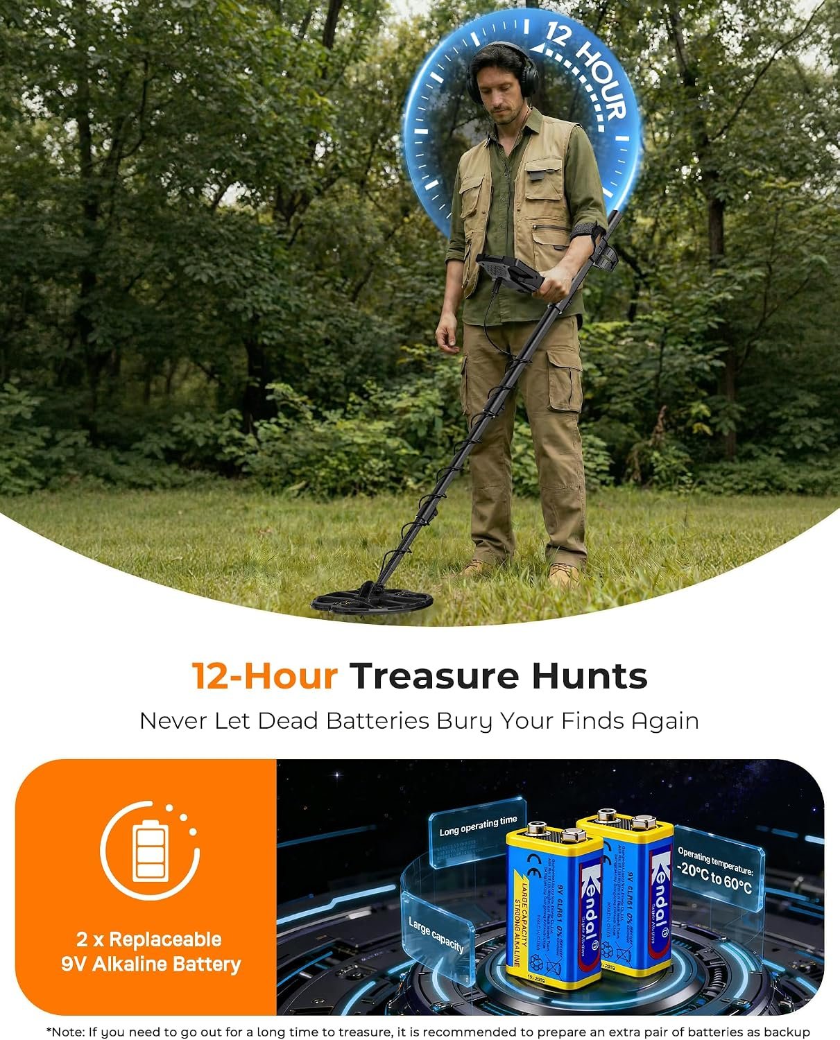 Metal Detector for Adults, Professional with High Accuracy 12" IP68 DD Coil - Image 8