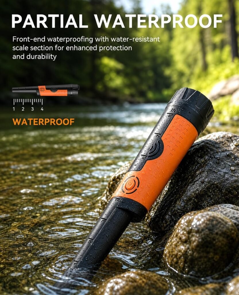 SUNPOW Metal Detector Pinpointer for Adults & Kids - Waterproof Handheld Pin Pointer Wand - High Sensitivity 360° Detection - Easy to Use 2 Alert Modes - Treasure Pinpointing Finder Probe - OTMD12