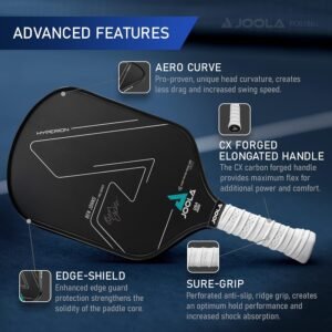 JOOLA Professional Pickleball Paddles – Raw Carbon Fiber Surface – Built for Spin, Speed & Control – Hyperion, Solaire, Perseus & Scorpeus – Swift & Standard Models – USAP Approved – Tournament-Level - Image 3