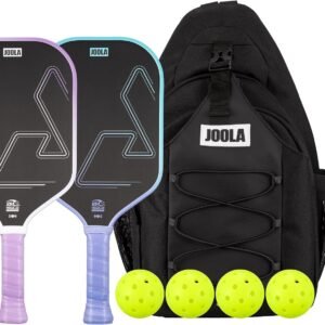JOOLA Heat Vision Pickleball Paddles Set of 2 - Includes: 2 Pickleball Paddles, 4 Balls & Sling Bag - Lightweight USAPA Approved Carbon Fiber Paddle, Heat-Pressed Handle for Extra Stability, NFC Chip - Image 1