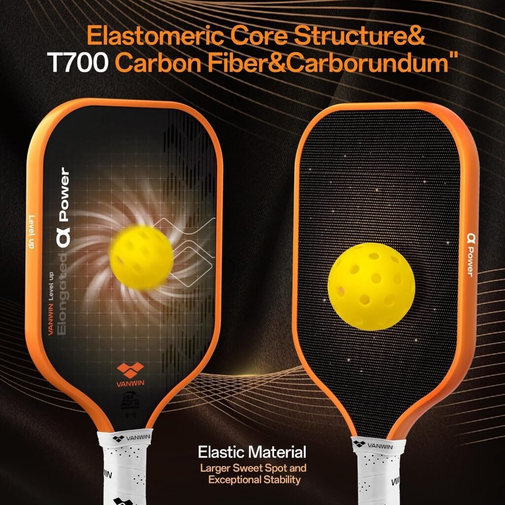 Pickleball Paddles Carbon Fiber EPP Foam Core USAPA Approved for Advanced