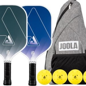 JOOLA Seneca Onset Pickleball Paddles Set of 2 - Includes: 2 Pickleball Paddles, 4 Balls & Sling Bag - Lightweight USAPA Approved Sand Blasted Surface Paddle for Increased Spin, NFC Chip Enabled - Image 1
