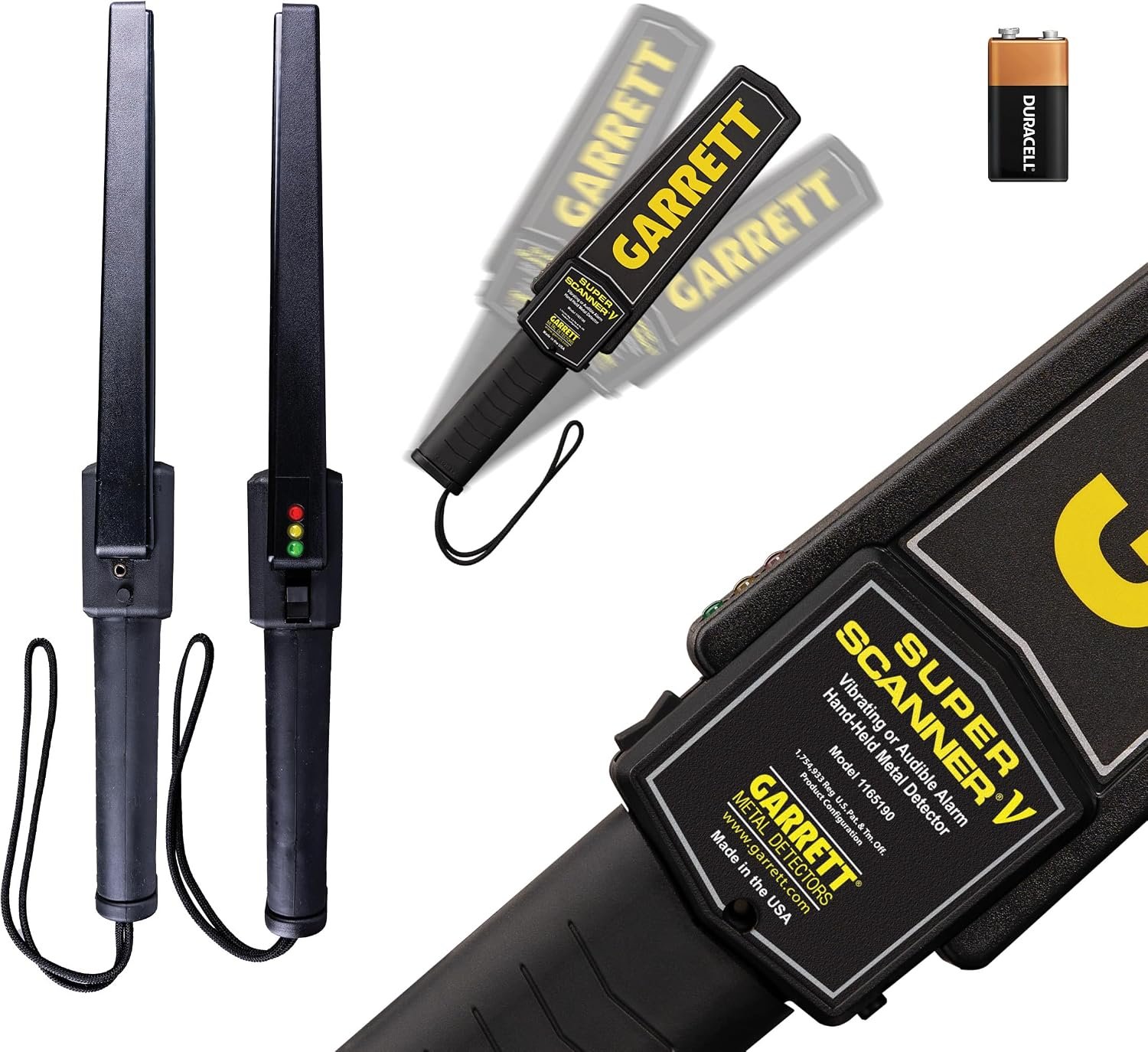 Garrett Super Scanner V Handheld Security Metal Detector Wand, USA Made - Image 1