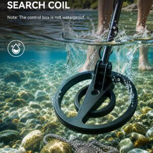 SUNPOW Metal Detector for Adults & Kids – Easy to Use & Assemble, Lightweight & Fun for Family Activities – Waterproof 8" Coil, 4 Modes, Bigger LCD – Great Value Metal Detector Kit, MD13 - Image 4