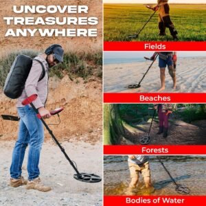 Metal Detector for Adults with Pin Pointer - Waterproof Metal Detector, Pinpointer with 5 Modes, Headphones, Bag, Dagger,Adults Professional, Beach, ip68 Coil,Gold Detector - Image 8