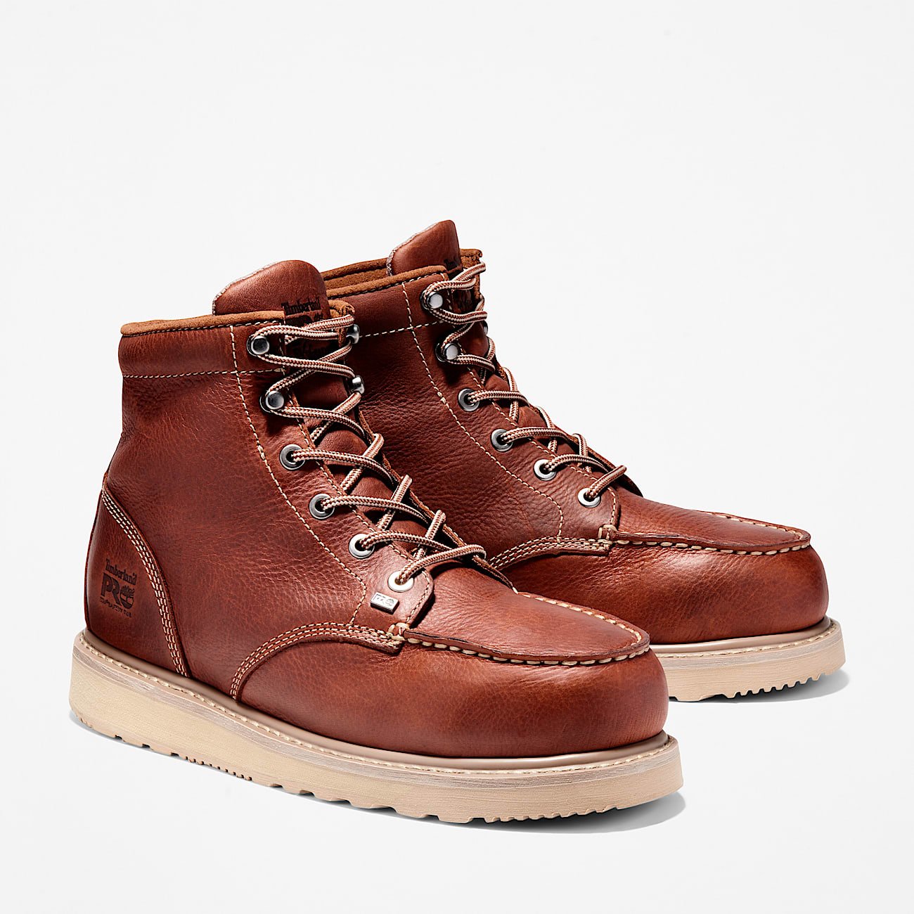 Timberland Men's Barstow 6" Alloy Toe Work Boot Brown Style TB188559214 - Image 4