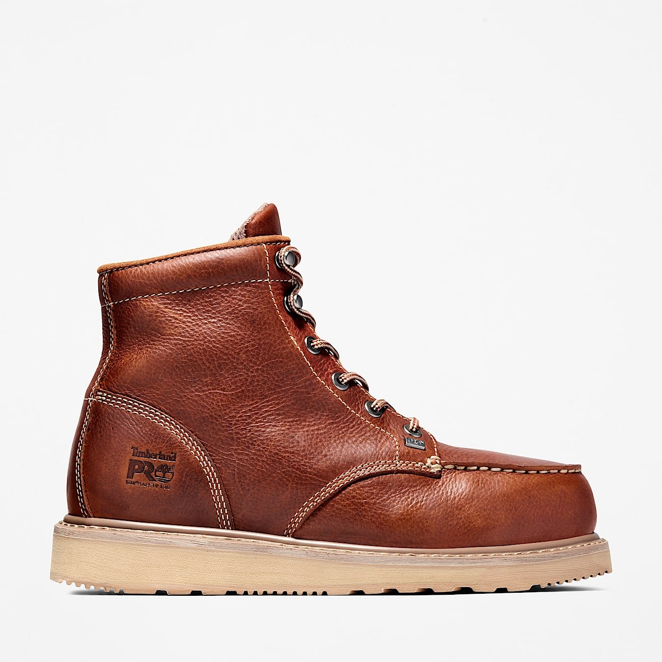 Timberland Men's Barstow 6" Alloy Toe Work Boot Brown Style TB188559214 - Image 1