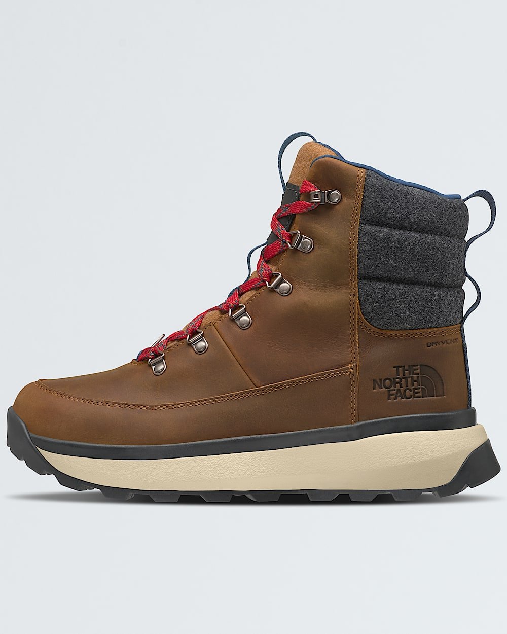 The North Face Men’s Bergen Leather Waterproof Boots - Timber Tan/TNF Red Style NF0A8A9M - Image 1