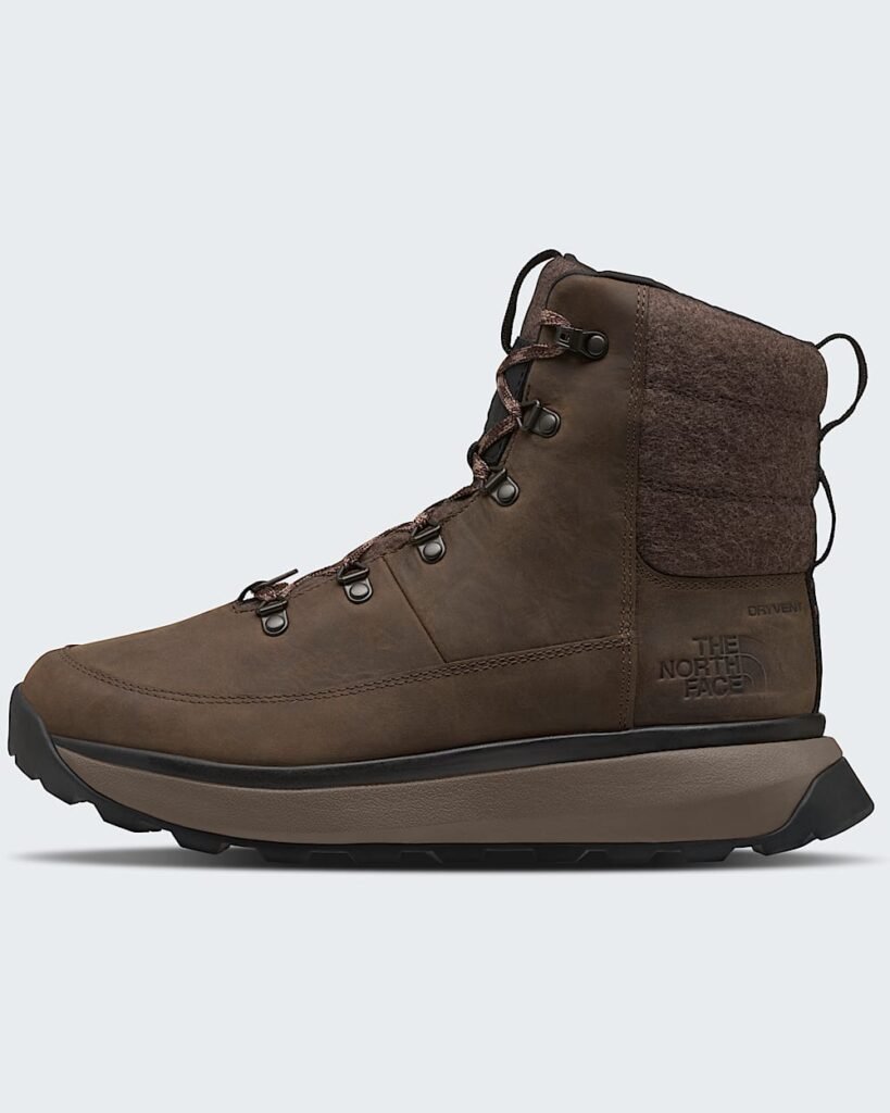 The North Face Men’s Bergen Leather Waterproof Boots - Demitasse Brown/TNF Black Style NF0A8A9M