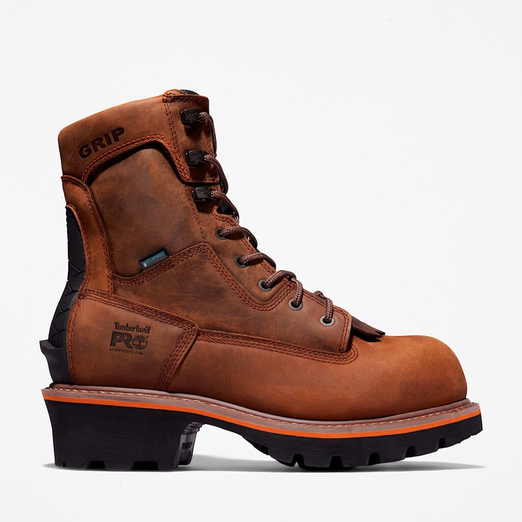 Timberland Men's Evergreen Logger Composite Toe Waterproof Work Boot Brown Style TB1A267H214