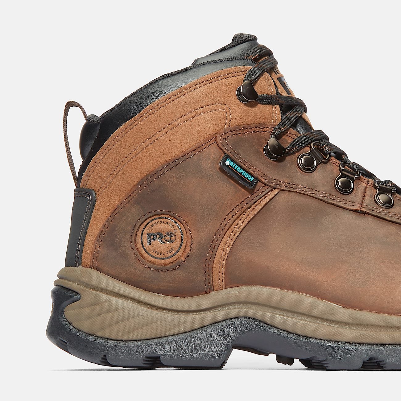 Timberland Men's Flume Work Steel Toe Waterproof Work Boot Brown Style TB1A1Q8V214 - Image 7