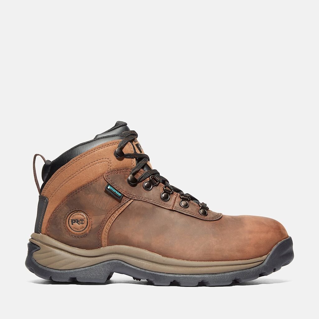 Timberland Men's Flume Work Steel Toe Waterproof Work Boot Brown Style TB1A1Q8V214