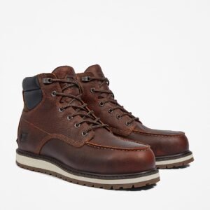 Timberland Men's Irvine 6" Alloy Toe Work Boot Brown Style TB1A44UP214 - Image 4