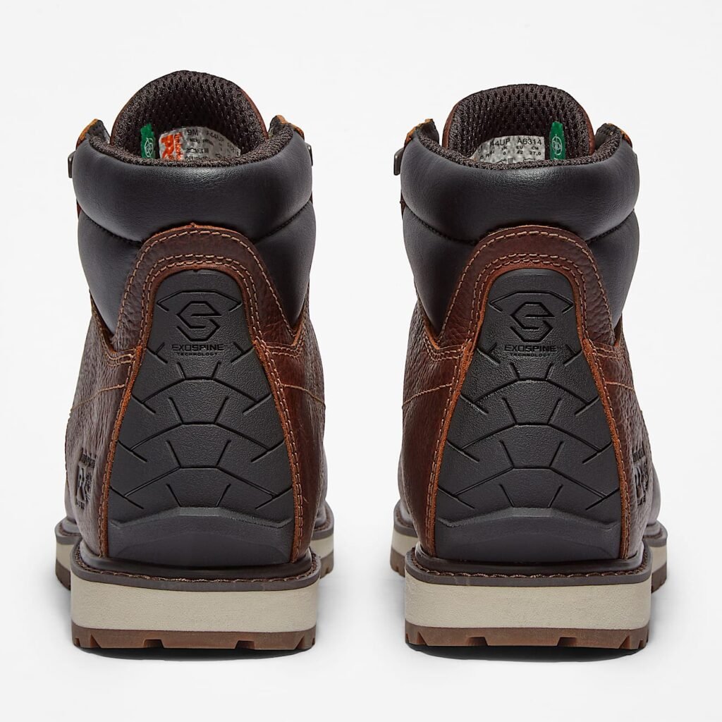 Timberland Men's Irvine 6" Alloy Toe Work Boot Brown Style TB1A44UP214