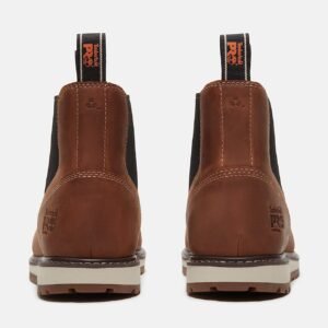 Timberland Men's Irvine Chelsea Soft Toe Work Boot Medium Brown Full-Grain Style TB0A66BUEM4 - Image 5