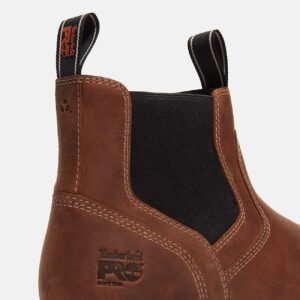 Timberland Men's Irvine Chelsea Soft Toe Work Boot Medium Brown Full-Grain Style TB0A66BUEM4 - Image 7