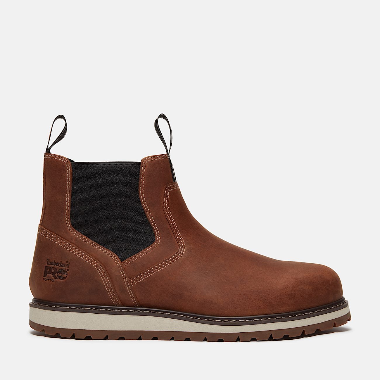 Timberland Men's Irvine Chelsea Soft Toe Work Boot Medium Brown Full-Grain Style TB0A66BUEM4 - Image 1