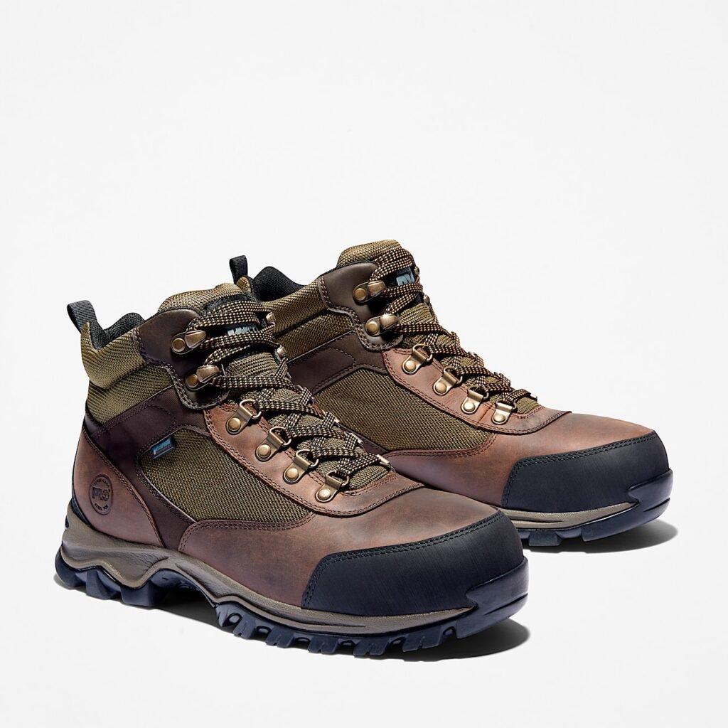 Timberland Men's Keele Ridge Steel Toe Waterproof Work Boot Brown Style TB1A1Q8O214