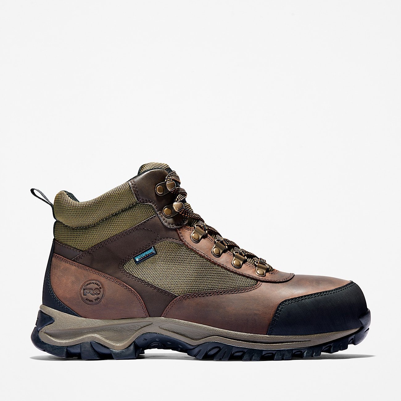Timberland Men's Keele Ridge Steel Toe Waterproof Work Boot Brown Style TB1A1Q8O214 - Image 1
