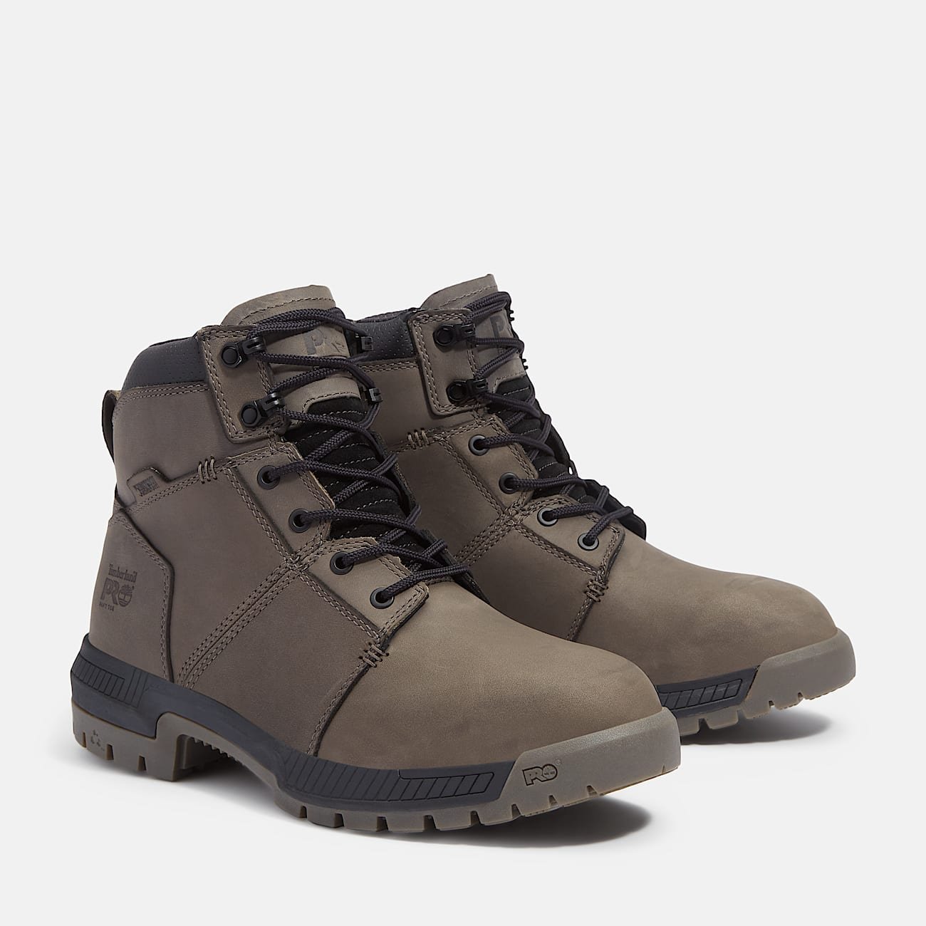 Timberland Men's Montauk 6" Soft Toe Work Boot Medium Grey Leather Style TB0A647QEJO - Image 4