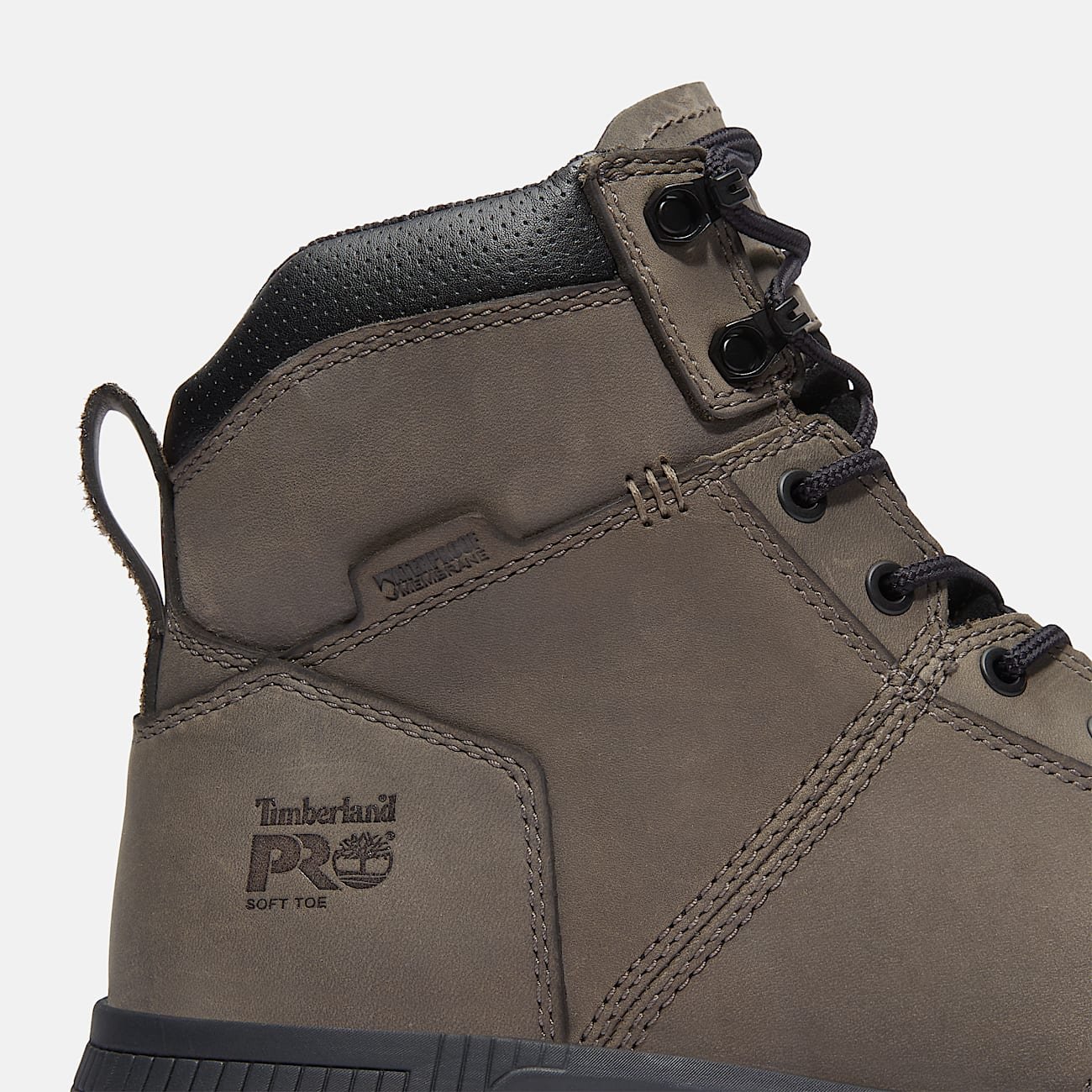 Timberland Men's Montauk 6" Soft Toe Work Boot Medium Grey Leather Style TB0A647QEJO - Image 7
