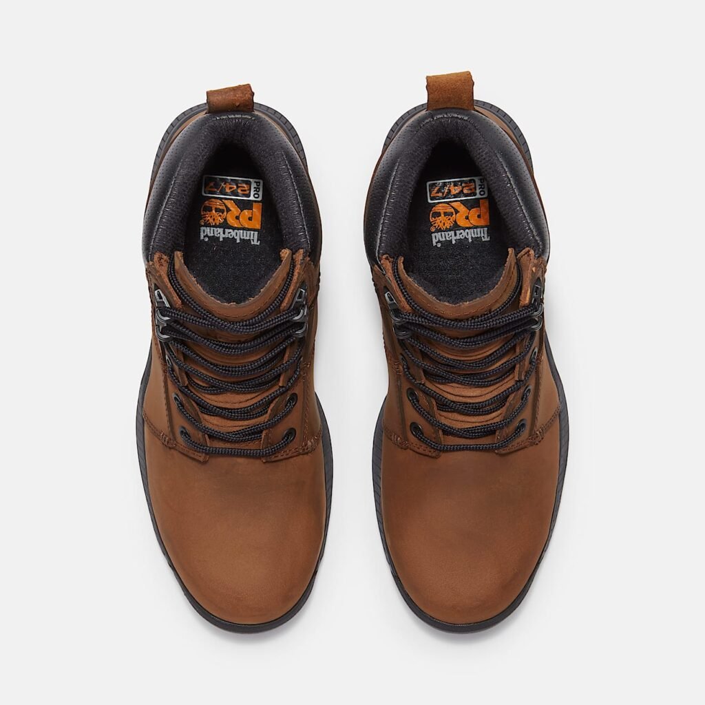 Timberland Men's Montauk 6" Steel Toe Waterproof Work Boot Medium Brown Full-Grain Style TB0A63MBEM4